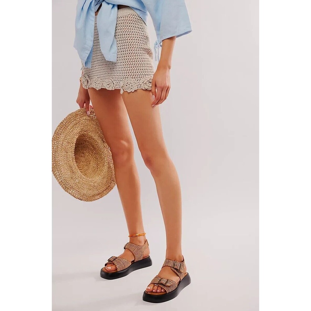 NEW Free People Women's Size 10 M Sandals Mandi Weave Sport Buckle Natural - Picture 4 of 7